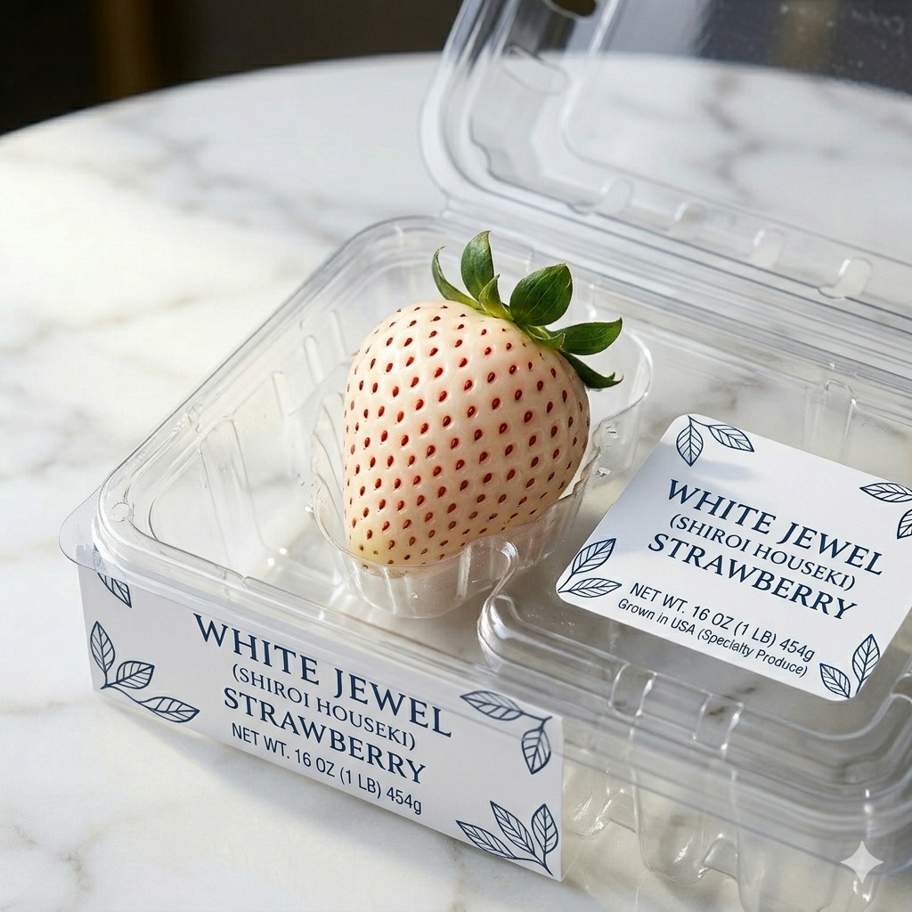 🌿The Living Jewel: Rare White Strawberry – Ultra-Premium Heirloom Variety for Backyard Orchard-BP
