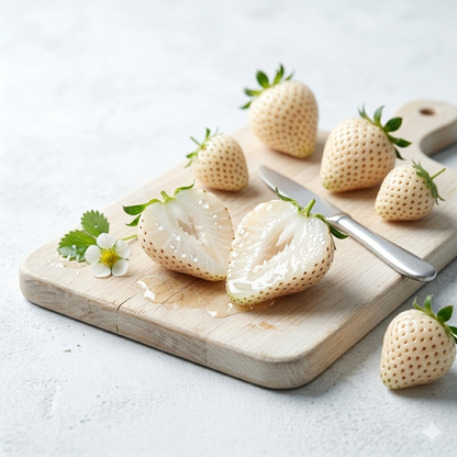 🌿The Living Jewel: Rare White Strawberry – Ultra-Premium Heirloom Variety for Backyard Orchard-BP