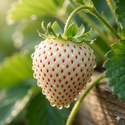 🌿The Living Jewel: Rare White Strawberry – Ultra-Premium Heirloom Variety for Backyard Orchard-BP